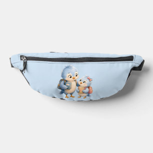 Bolsa de cinturón de hermanos de pájaro azul lindo