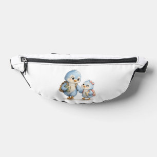 Bolsa de cinturón de hermanos pájaro azul lindo
