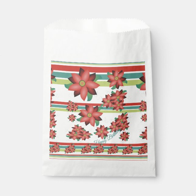 Bolsa de cocina de papel con flores (Anverso)