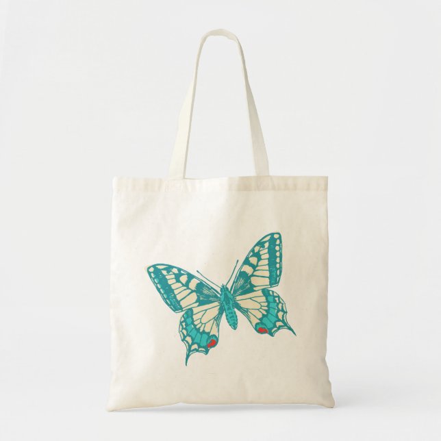 Bolsa de cola cruda de mariposa y crema (Frente)