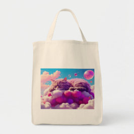 Bolsa de comestibles con Ilustracion de gato