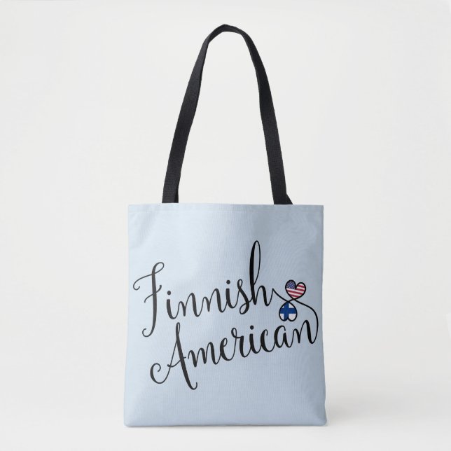 Bolsa de comestibles de corazón entrelazado finlan (Anverso)