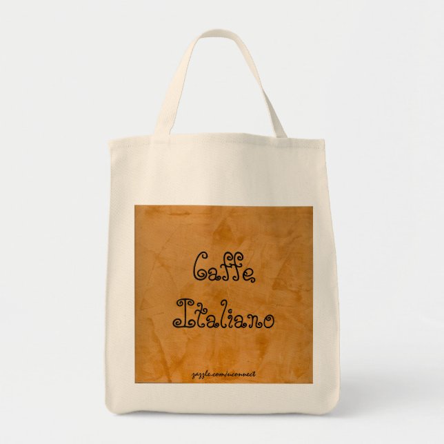 Bolsa de comestibles de naranja toscana Caffe Ital (Frente)