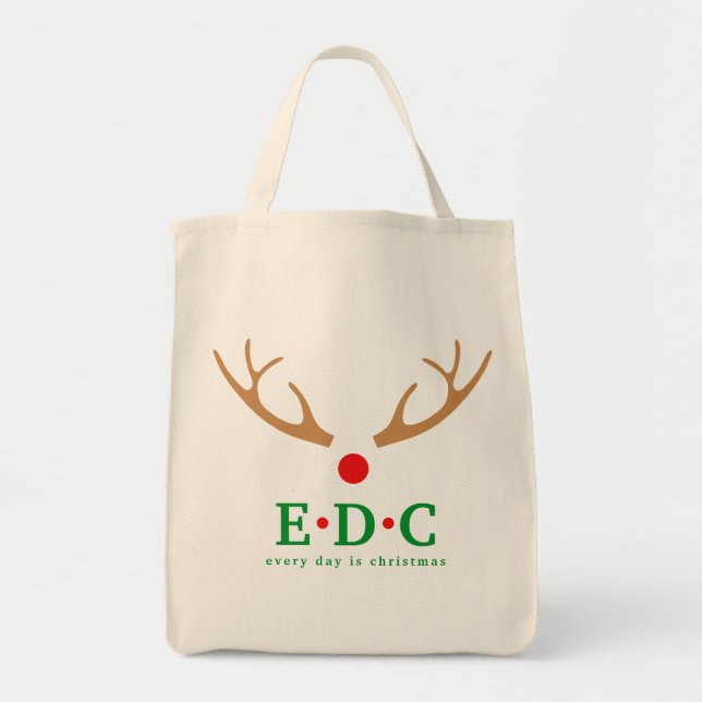 Bolsa de Comestibles de Navidad Todos los Días (Frente)