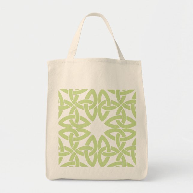 Bolsa de comestibles reutilizable de diseño de nud (Frente)