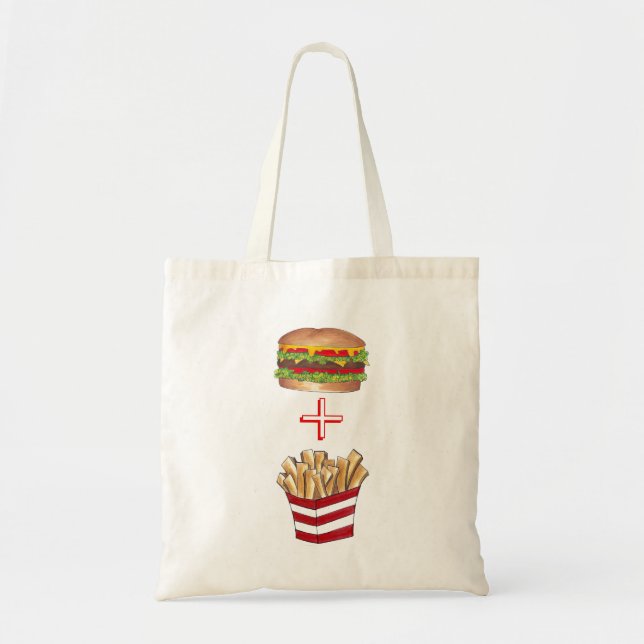 Bolsa de comida rápida para hamburguesas y fritas (Frente)
