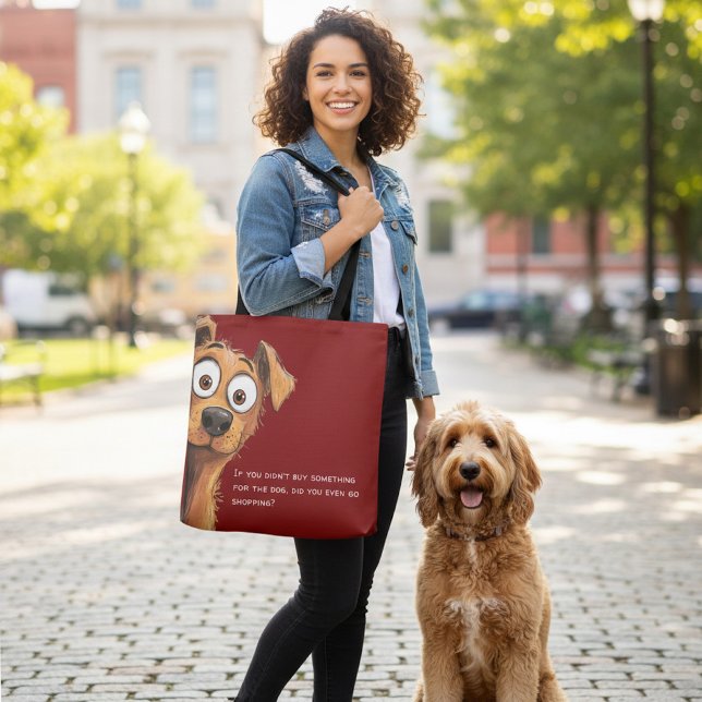 Bolsa de compra con cita divertida de perro (Subido por el creador)