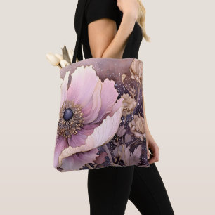 Bolsa de compra con estampado floral en colores pa