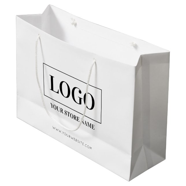 Bolsa de compra de logotipos para Personalizados p (Angulo Anverso)