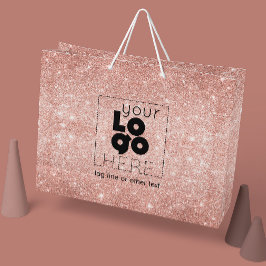 Bolsa de compra de papel con logotipo de Purpurina