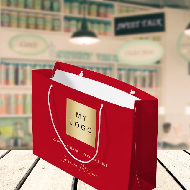 Bolsa de compra de papel del logotipo del negocio  (Subido por el creador)