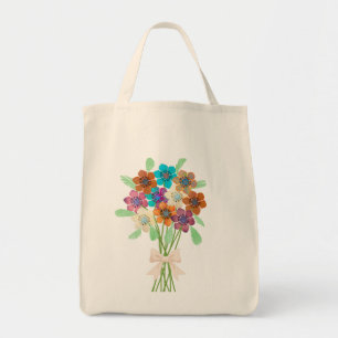 Bolsa de compras con Bouquet floral