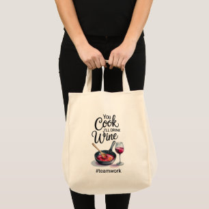Bolsa de compras con cita divertida