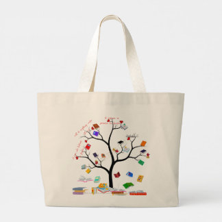 Bolsa de compras con El árbol de los libros y moti
