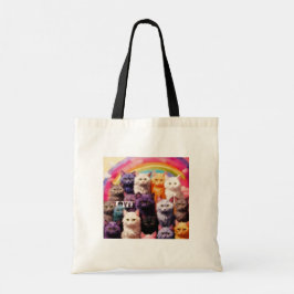 Bolsa de compras con ilustración de gato
