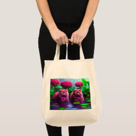 Bolsa de compras con ilustración de gato