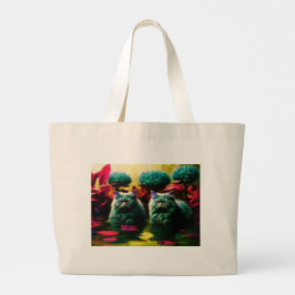 Bolsa de compras con ilustración de gato