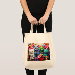Bolsa de compras con ilustración de gato