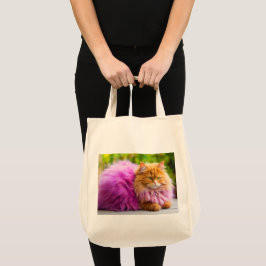 Bolsa de compras con ilustración de gato