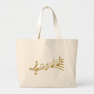 Bolsa de compras con notas musicales
