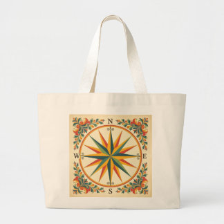 Bolsa de compras con rosa de los vientos