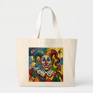 Bolsa de compras con un retrato de payaso al estil