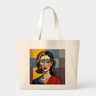 Bolsa de compras con un retrato de una mujer en Pi