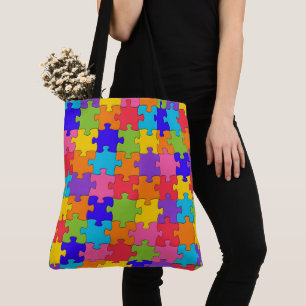 Bolsa de Compras de Comestibles Tote Rompecabezas 
