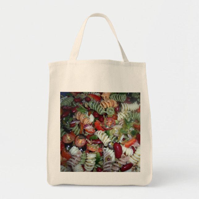 Bolsa de compras de ensalada de pasta de frijol (Frente)