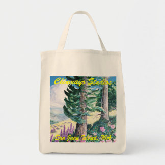 Bolsa de compras de flores de montaña orgánicas