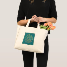 Bolsa de compras de geometría sagrada turquesa