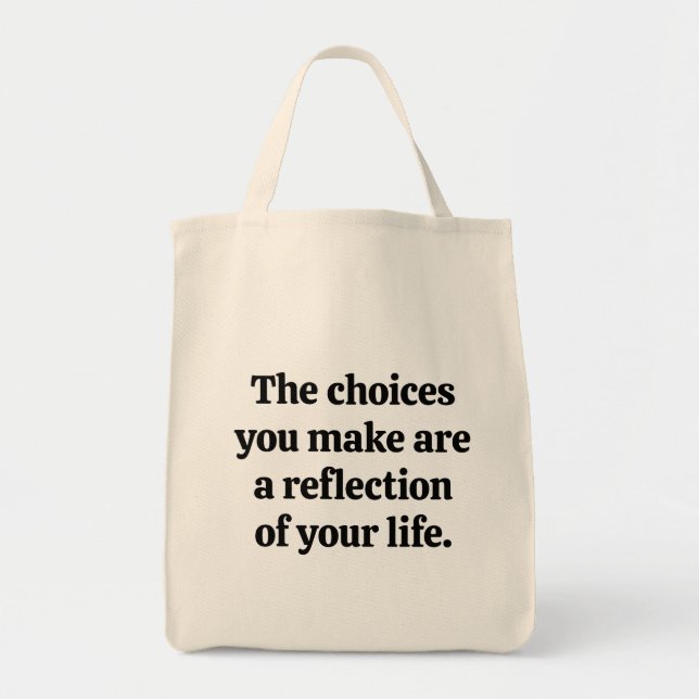 Bolsa de compras de las decisiones que tomas (Frente)
