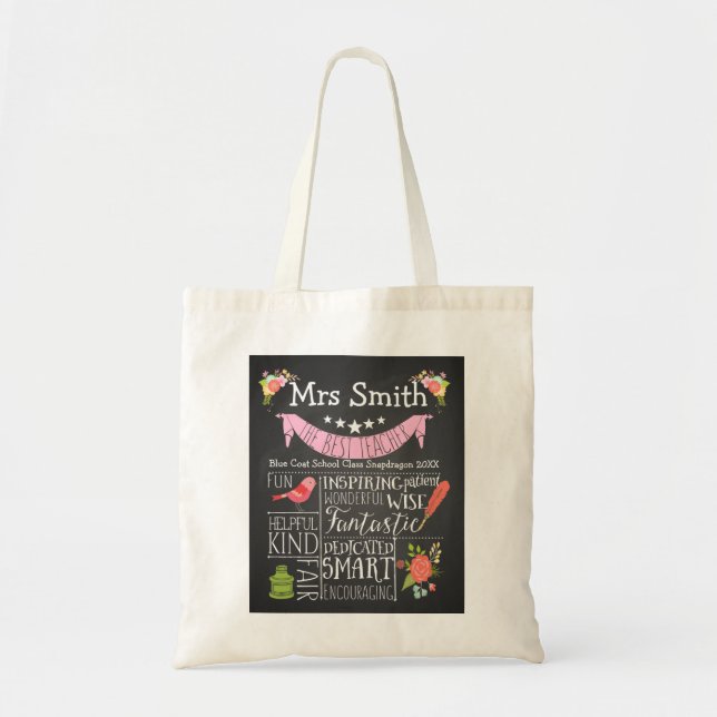 Bolsa de compras de libros para maestra de guarder (Frente)