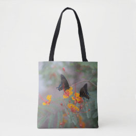 Bolsa de compras de mariposa - Jardín de dos marip