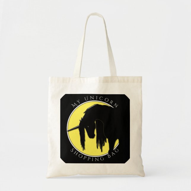 Bolsa de compras de My Unicorn (amarillo) (Frente)