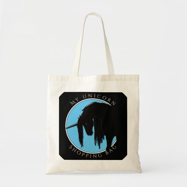 Bolsa de compras de My Unicorn (azul claro) (Frente)