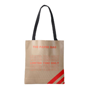 Bolsa de compras de papel THE de edición limitada