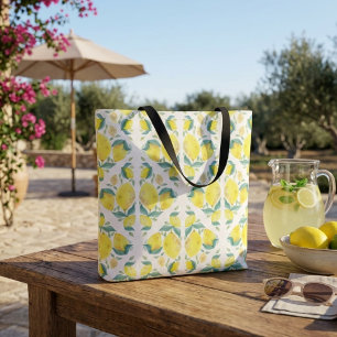 Bolsa de compras de playa de limones limones de fr