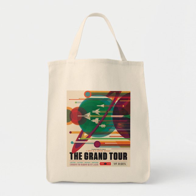 Bolsa de compras de tela para viaje espacial Grand (Frente)