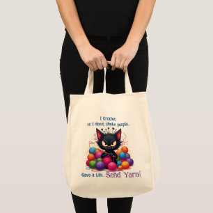 Bolsa de compras divertida, bolso de té para gato 