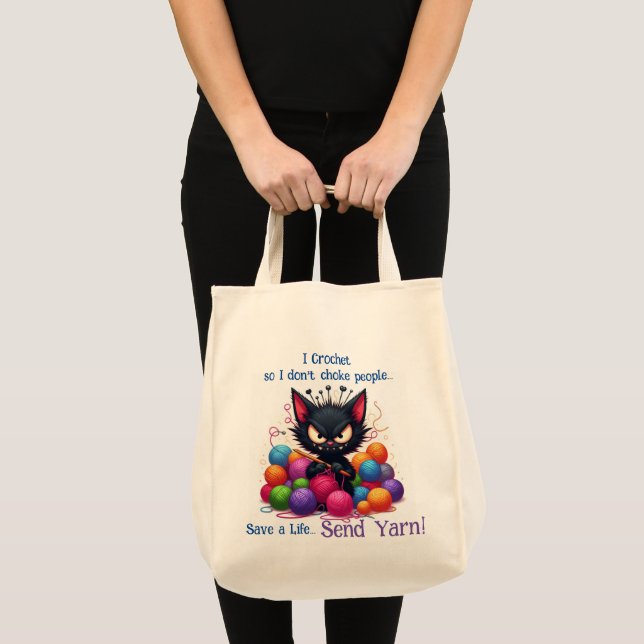 Bolsa de compras divertida, bolso de té para gato  (Anverso (producto))