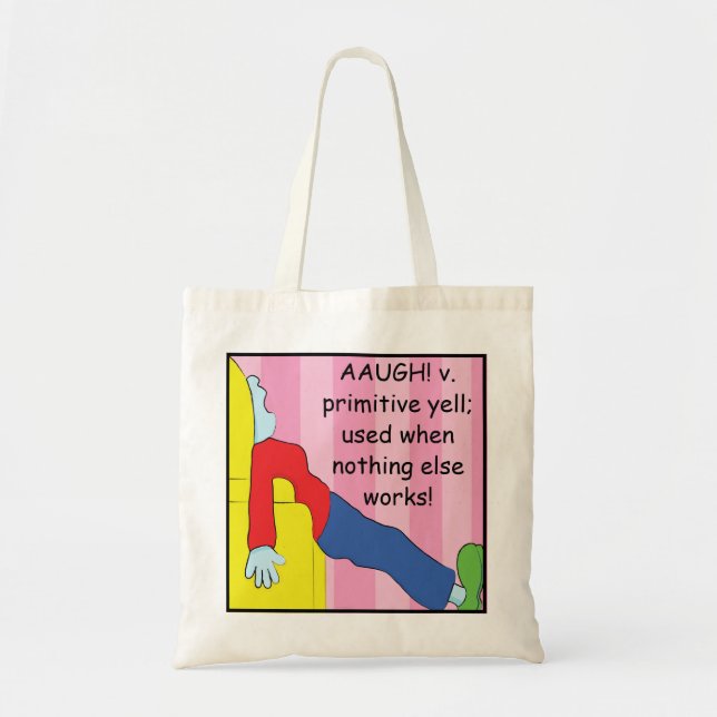 Bolsa de compras divertida de mamás, Grito primiti (Frente)