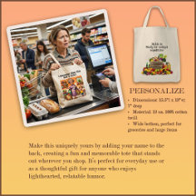 Bolsa de compras divertida nostálgica
