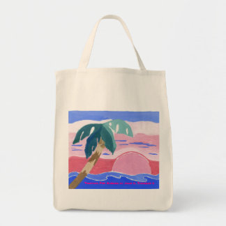 Bolsa de compras ecológica Amanecer Rosa Tropical