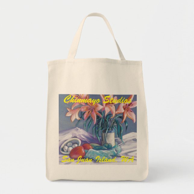 Bolsa de compras ecológica de Pimientos y Flores (Frente)