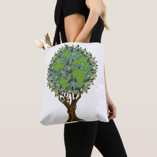 Bolsa de compras ecológica para familias al aire
