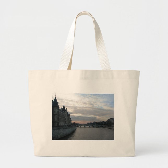 Bolsa de compras elegante con una hermosa puesta d (Frente)