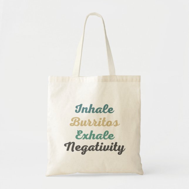 Bolsa de compras Inhale Burritos Exhale Negativida (Frente)