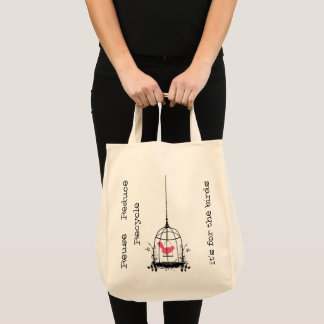 Bolsa de compras orgánica para jaulas de pájaros s