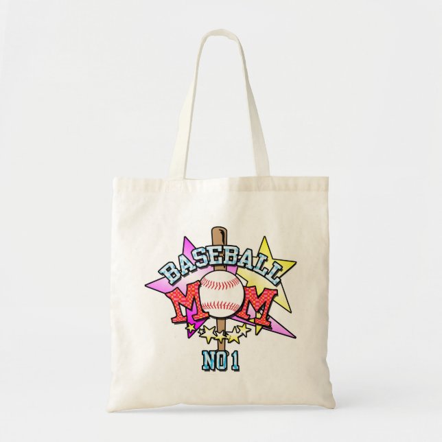Bolsa de compras para mamás de béisbol (Frente)